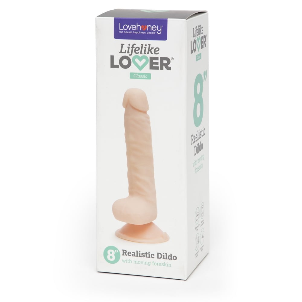 Gode ventouse avec prépuce 20,3 cm Classic Lifelike Lover