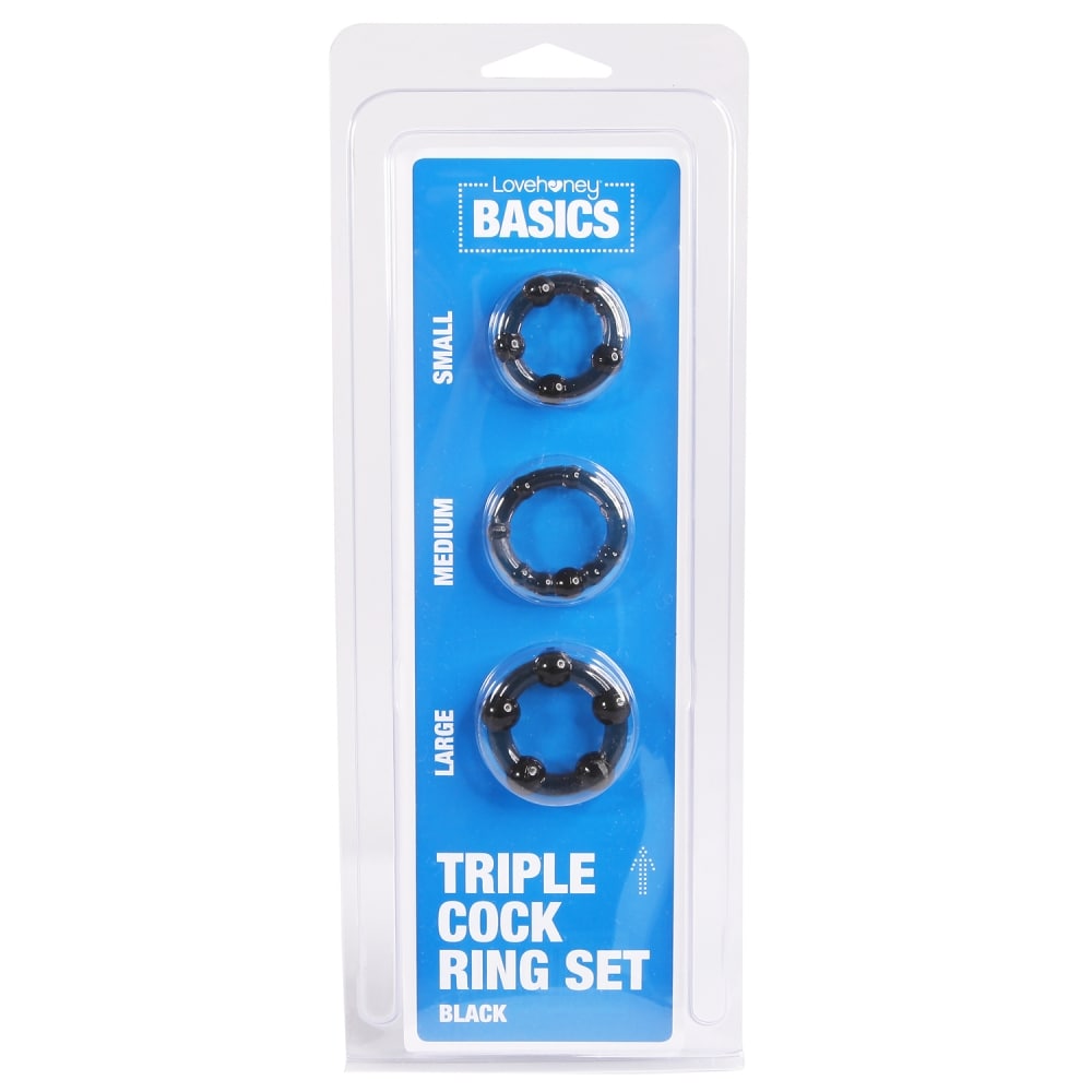 Kit cockring Triple BASICS 3 pièces