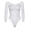 Body 89161 résille manches longues blanc