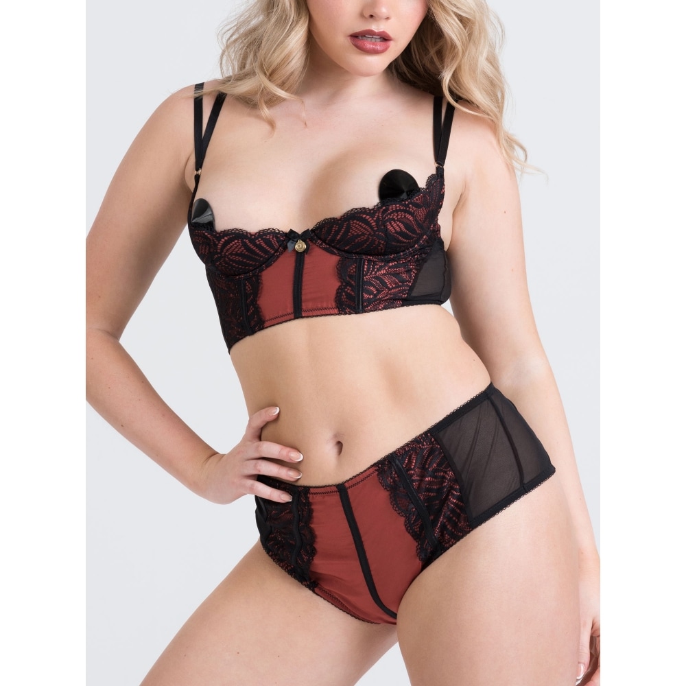 Ensemble 2 pièces ouvert Dark Paradise rouge & noir