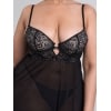 Nuisette babydoll Parisienne Charm noir GT