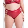 Culotte ouverte effet corset Fierce wetlook rouge GT