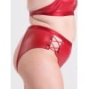 Culotte ouverte effet corset Fierce wetlook rouge GT