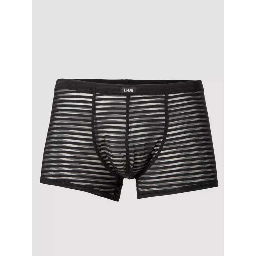 Boxer transparent rayures noir