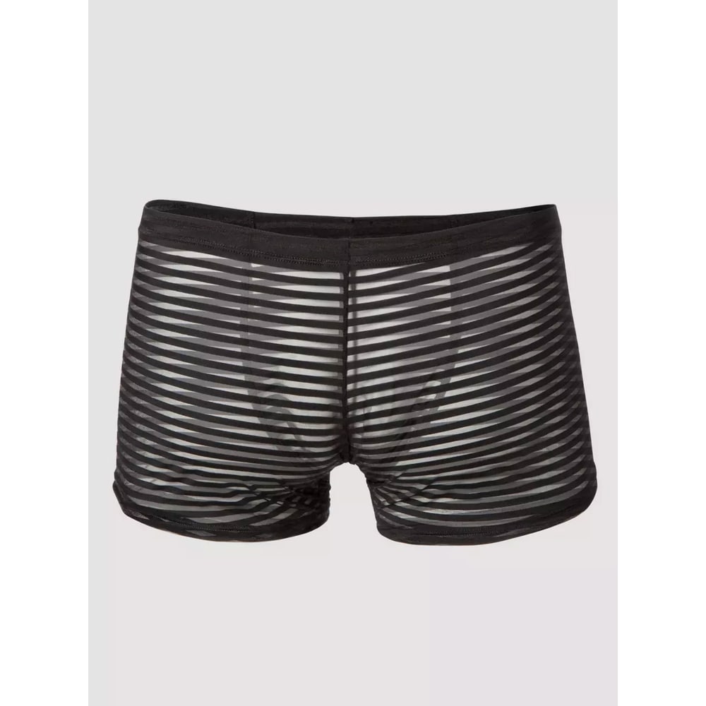 Boxer transparent rayures noir